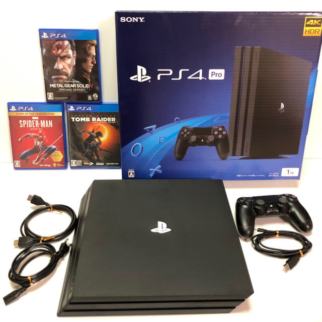 PlayStation4 Pro ブラック 1TB ソフト・保証付き 美品