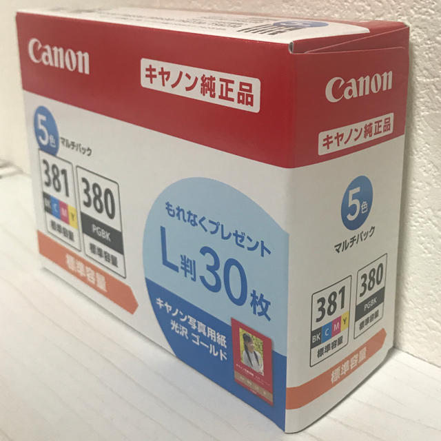 Canon(キヤノン)の【Canon純正】インクカートリッジ　BCI-381+380/5MP スマホ/家電/カメラのPC/タブレット(PC周辺機器)の商品写真