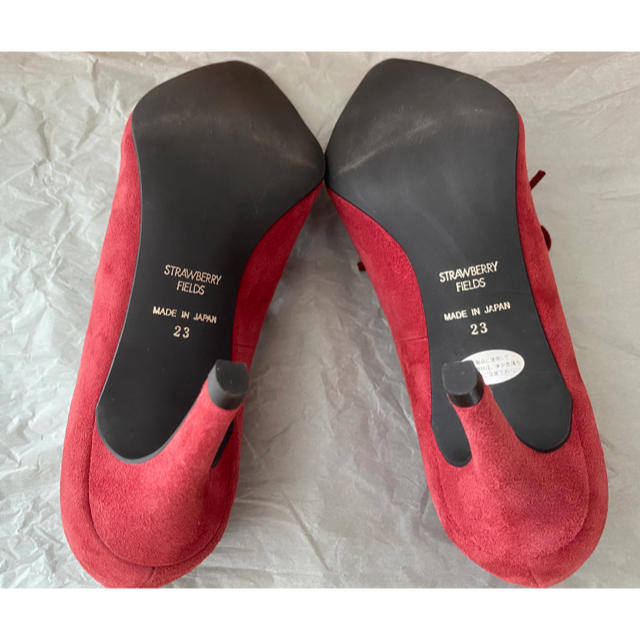 STRAWBERRY-FIELDS(ストロベリーフィールズ)のSTRAWBERRY FIELDS レースアップスウェードパンプス レディースの靴/シューズ(ハイヒール/パンプス)の商品写真