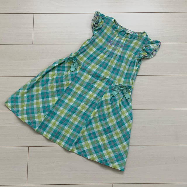 KP(ニットプランナー)のKP 先染めチェックワンピース 120 キッズ/ベビー/マタニティのキッズ服女の子用(90cm~)(ワンピース)の商品写真