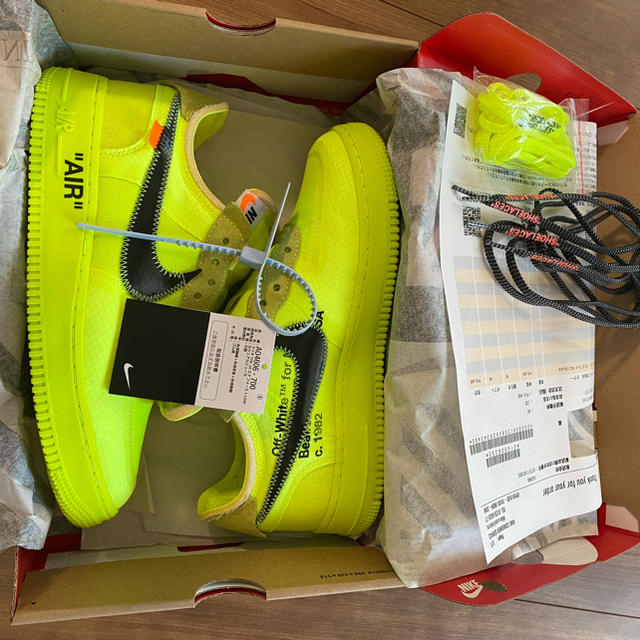 NIKE(ナイキ)の✴︎AIR FORCE 1 OFFWHITE VOLT✴︎ メンズの靴/シューズ(スニーカー)の商品写真