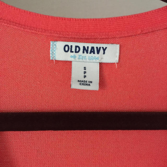 Old Navy(オールドネイビー)のサーモンピンク 七分袖カーディガン S レディースのトップス(カーディガン)の商品写真