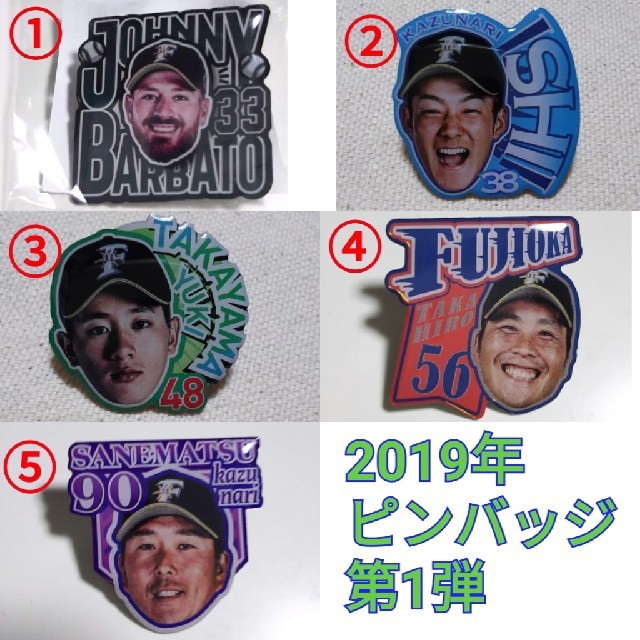 北海道日本ハムファイターズ 2019年ファンクラブ限定ピンバッジ 北海道日本ハムファイターズ 2019年ファンクラブ限定ピンバッジ