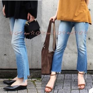 ドゥーズィエムクラス(DEUXIEME CLASSE)の美品☆ MOTHER INSIDER CROP ☆ 26 ブルー(デニム/ジーンズ)