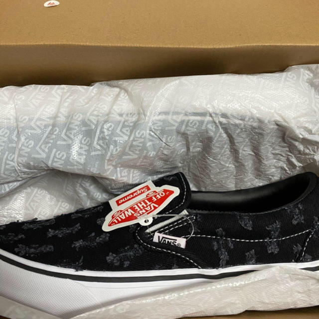 270cm購入先Supreme Hole Denim Slip on BLACK 27.0