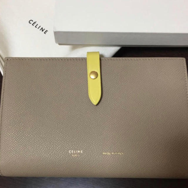 財布 セリーヌ 二つ折り長財布 バイカラー