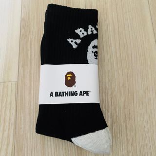 アベイシングエイプ(A BATHING APE)のA BATHING APE アベイシングエイプソックス ブラック　黒色　一足分(ソックス)