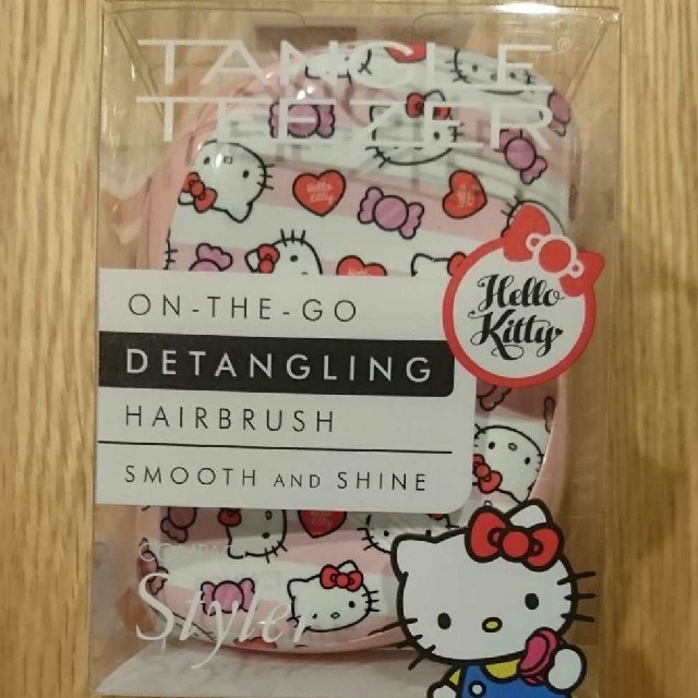 ハローキティ(ハローキティ)の【TANGLE TEEZER】タングルティーザー コンパクトスタイラー ブラシ コスメ/美容のヘアケア/スタイリング(ヘアブラシ/クシ)の商品写真