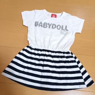 ベビードール(BABYDOLL)のUSED☆BABYDOLL切替ﾜﾝﾋﾟｰｽ☆白80cm(ワンピース)