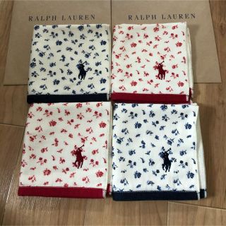 ポロラルフローレン(POLO RALPH LAUREN)の小花が可愛い❣️ラルフローレン　タオルハンカチ(ハンカチ)