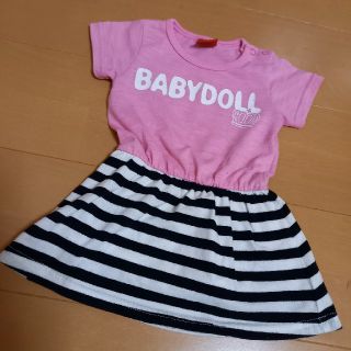 ベビードール(BABYDOLL)のUSED☆BABYDOLL切替ﾜﾝﾋﾟｰｽ☆ﾋﾟﾝｸ80cm(ワンピース)