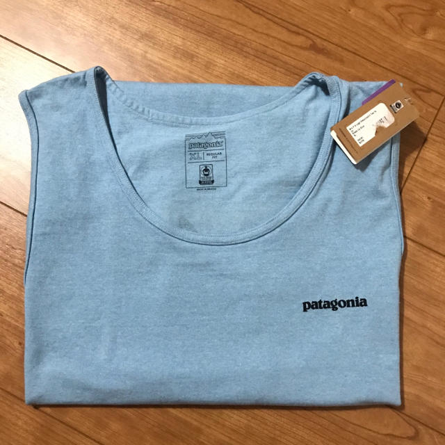 patagonia(パタゴニア)のXL【新品】水色 パタゴニア タンクトップ P-6ロゴ レスポンシビリティー メンズのトップス(タンクトップ)の商品写真