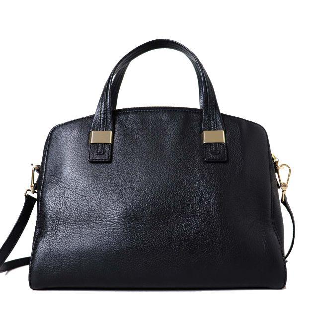 良品 FURLA フルラ レザー 2WAY ショルダー バッグ ブラック