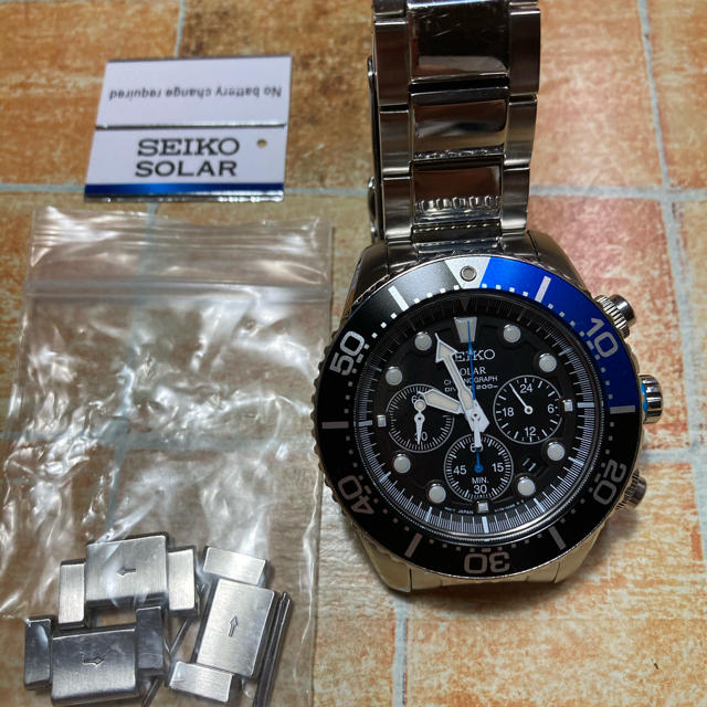 SEIKO(セイコー)のセイコー SEIKO 腕時計 ダイバーソーラー V175-0AD0美品 メンズの時計(腕時計(アナログ))の商品写真