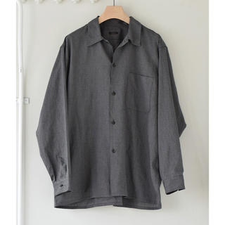 コモリ(COMOLI)の【20AW/新品】comoli ヨリ杢 オープンカラーシャツ グレー サイズ 1(シャツ)