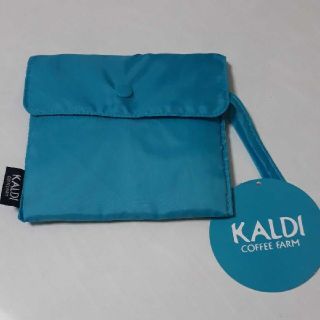 カルディ(KALDI)の【送料込】新品未使用 KALDI オリジナルエコバッグ ブルー(エコバッグ)