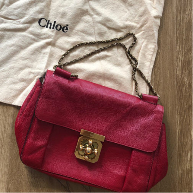 Chloe エルシー ショルダーバッグ  ピンクベージュ