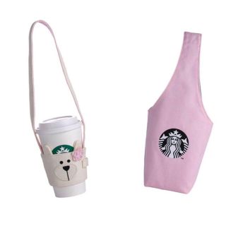 スターバックスコーヒー(Starbucks Coffee)の台湾 スタバ  桜 ドリンクホルダー 2個セット スターバックス 海外 限定商品(エコバッグ)