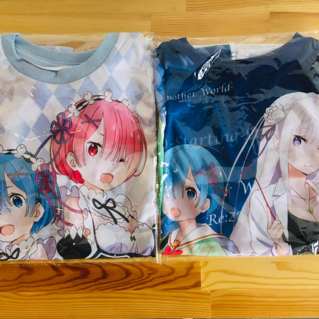 メンズ【非売品】 Re:ゼロから始める異世界生活 フルカラーTシャツ 【2種セット】