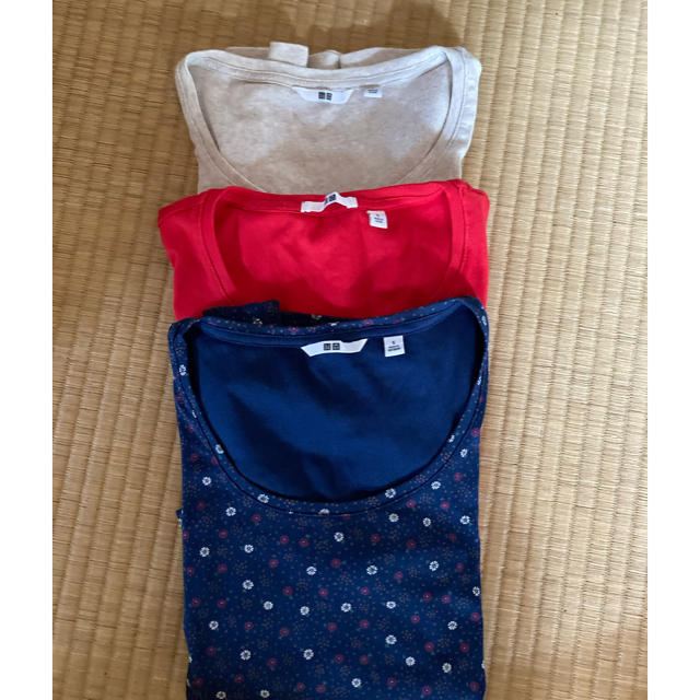 UNIQLO(ユニクロ)のユニクロTシャツ３枚組 レディースのトップス(シャツ/ブラウス(長袖/七分))の商品写真