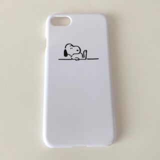 スヌーピー(SNOOPY)のiPhoneケース　スヌーピー　長場雄　ホワイト　iPhone7／8／SE(iPhoneケース)