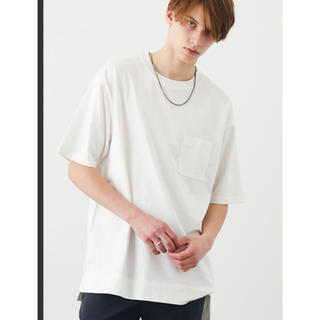 ステュディオス(STUDIOUS)のstudious オーバーサイズドレープTシャツ　白　サイズ3(Tシャツ/カットソー(半袖/袖なし))