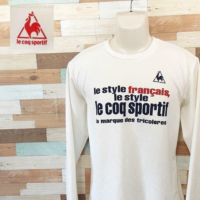 le coq sportif】 良品 ルコック ホワイト 長袖Tシャツ Lの通販 by