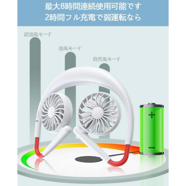 APERNEW  首掛け扇風機 スマホ/家電/カメラの冷暖房/空調(扇風機)の商品写真