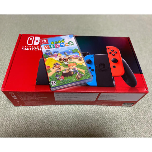 Nintendo Switch 新品 保証 店舗印有 あつまれどうぶつの森セット