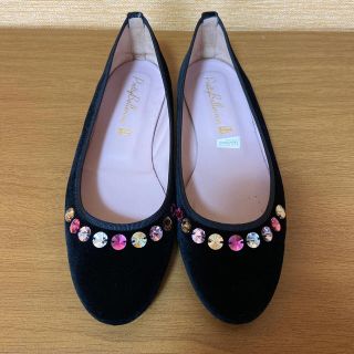 Pretty Ballerinas 黒ベルベットxスワロビジュー(バレエシューズ)