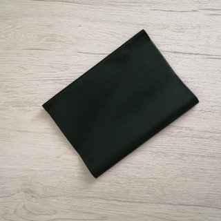 B5ブックカバー　グリーン　革　188×128(ブックカバー)