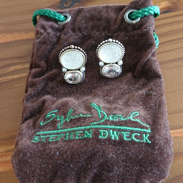 ピアスSTEPHEN DWECK シルバーと天然石のピアス