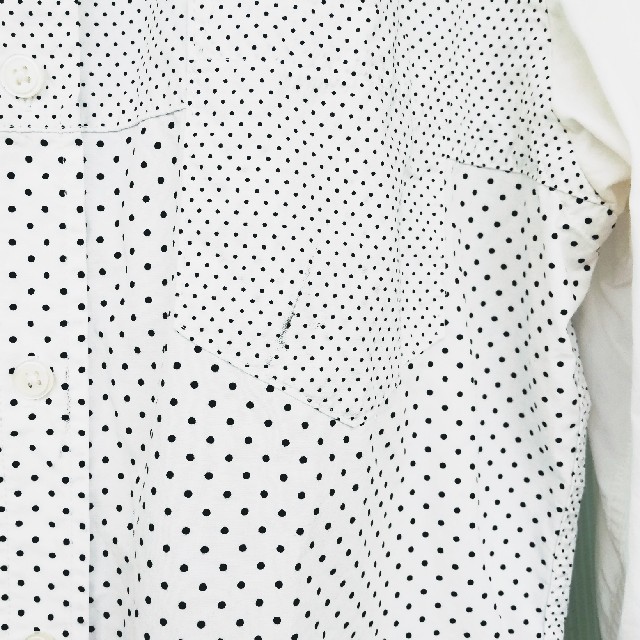 THE SHOP TK(ザショップティーケー)の【THE SHOP TK】7分袖シャツ 白 ドット柄 秋冬 メンズのトップス(シャツ)の商品写真