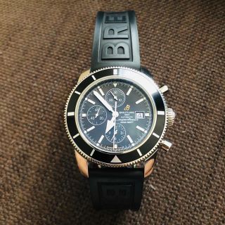 ブライトリング(BREITLING)の【美品】BREITLING スーパーオーシャン　ヘリテージクロノグラフ(腕時計(アナログ))