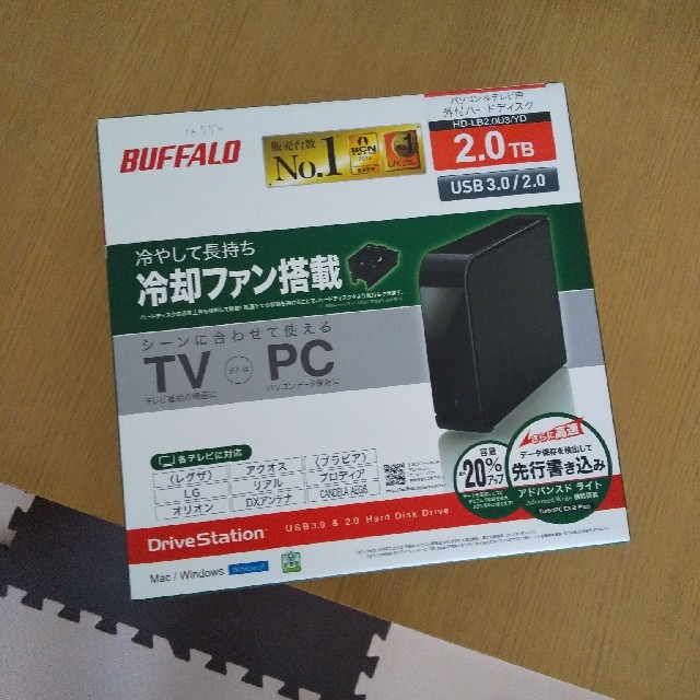 Buffalo(バッファロー)のバッファロー 外付けハードディスク 2.0TB スマホ/家電/カメラのPC/タブレット(PC周辺機器)の商品写真