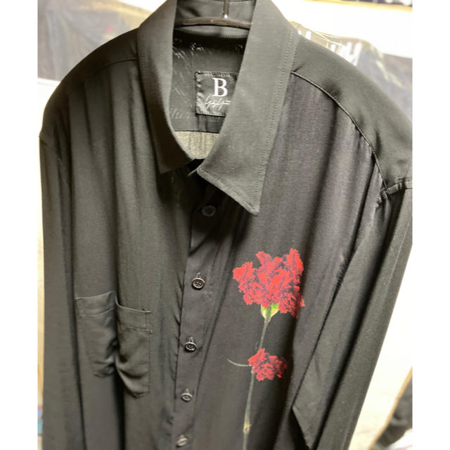 byohji yamamoto 20aw 一輪花段違レーヨンシャツ