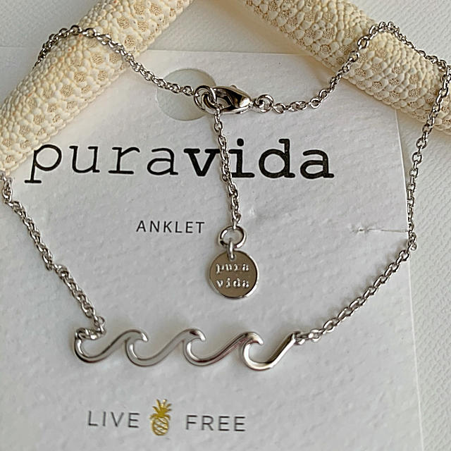 Pura Vida(プラヴィダ)のPuravida☆アンクレット《Delicate Wave＊Silver》 レディースのアクセサリー(アンクレット)の商品写真