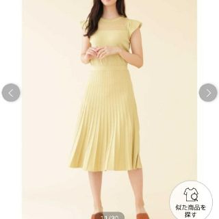 ジルバイジルスチュアート(JILL by JILLSTUART)の新品  JILL by JILLSTUARTレイシーヘムニットワンピース(ひざ丈ワンピース)