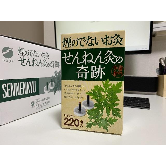 【送料無料】【新品】煙の出ないお灸 せんねん灸の奇跡 レギュラー220点 10箱