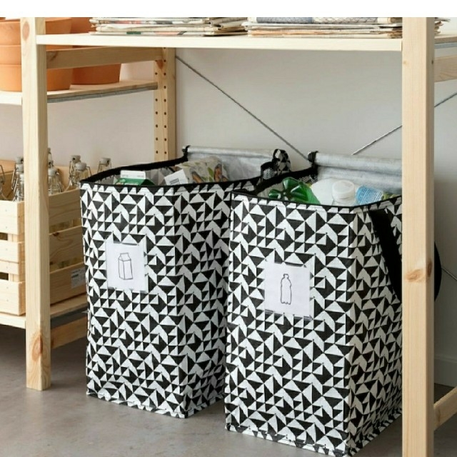 IKEA(イケア)の最安値⭐イケア新品IKEA クナラ　エコバッグ　収納　袋 トートバッグ ♪大容量 インテリア/住まい/日用品の収納家具(ケース/ボックス)の商品写真