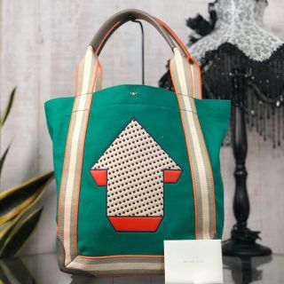 アニヤハインドマーチ(ANYA HINDMARCH)のANYA HINDMARCH アニヤハイドマーチ　トートバッグ　矢印　コットン(トートバッグ)