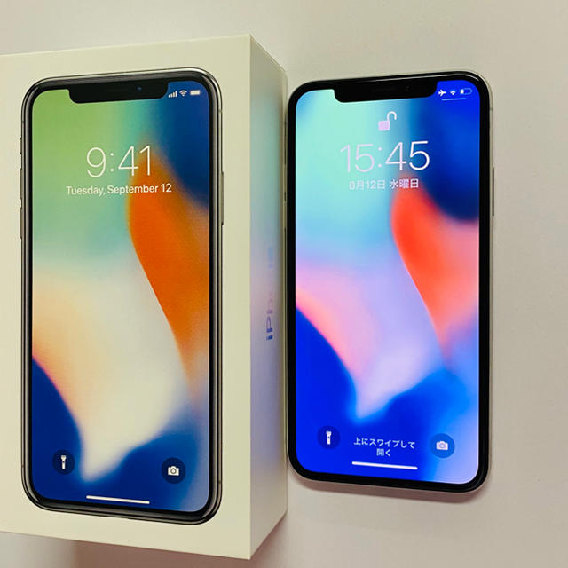 付属品本体箱ケーブルのみiPhone X アイフォン テン　256 GB SIMフリー