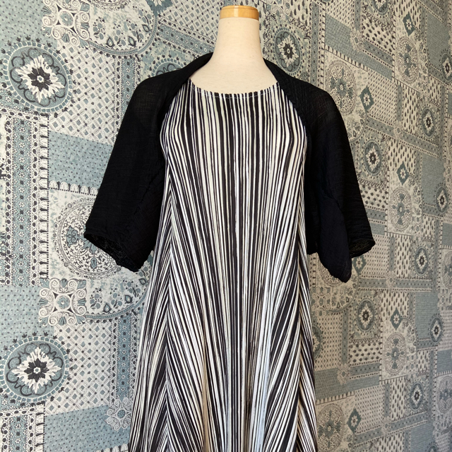 極美品】PLEATS PLEASEプリーツプリーズ ストライプ ワンピース-