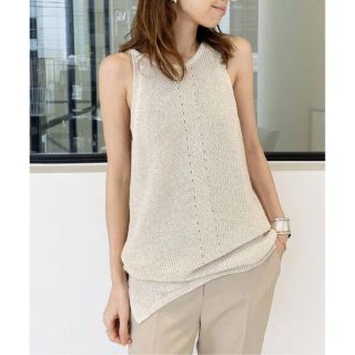 アパルトモンドゥーズィエムクラス(L'Appartement DEUXIEME CLASSE)のL'Appartement H/N Knit TOP ホワイト(ニット/セーター)