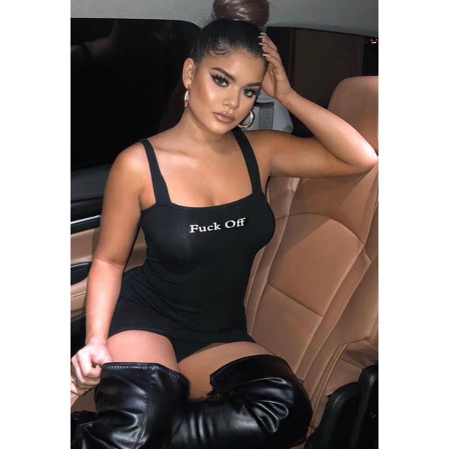 fashion nova Mini Dress - Black