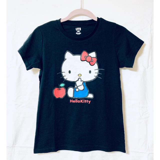 UNIQLO(ユニクロ)のUNIQLO×HELLO KITTY  UTキッズTシャツ 150 ブラック キッズ/ベビー/マタニティのキッズ服女の子用(90cm~)(Tシャツ/カットソー)の商品写真