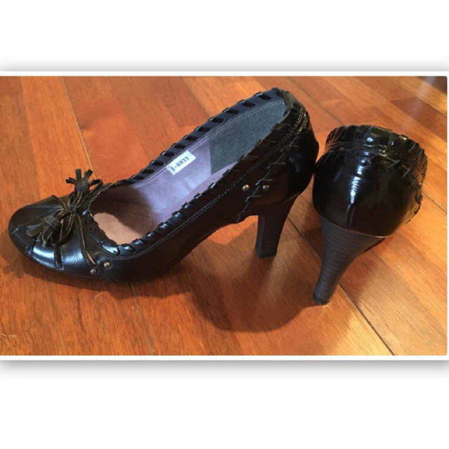 黒 ブラック パンプス レディースの靴/シューズ(ハイヒール/パンプス)の商品写真