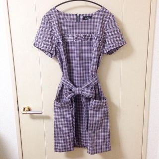 アーペーセー(A.P.C)の美品APC♡チェックワンピース(ミニワンピース)