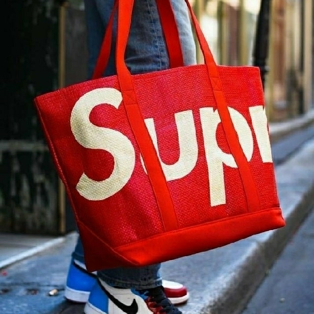 Supreme Raffia Tote Bag Red - トートバッグ