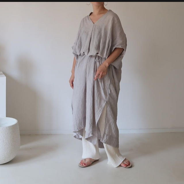 Ron Herman(ロンハーマン)のargue enshu nada Linen Caftan Dress レディースのワンピース(ロングワンピース/マキシワンピース)の商品写真